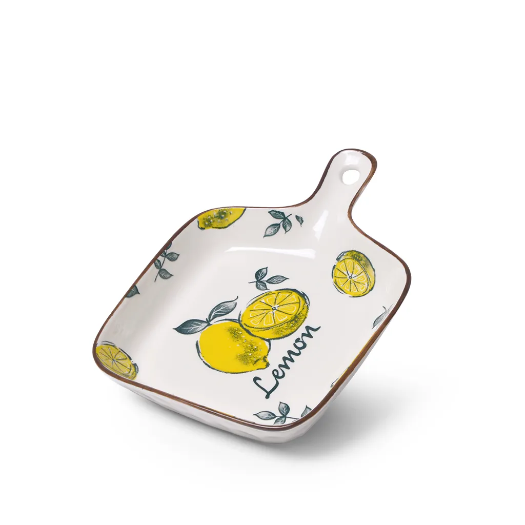 Блюдо с ручкой для подачи из фарфора 21,5 см Limoncello