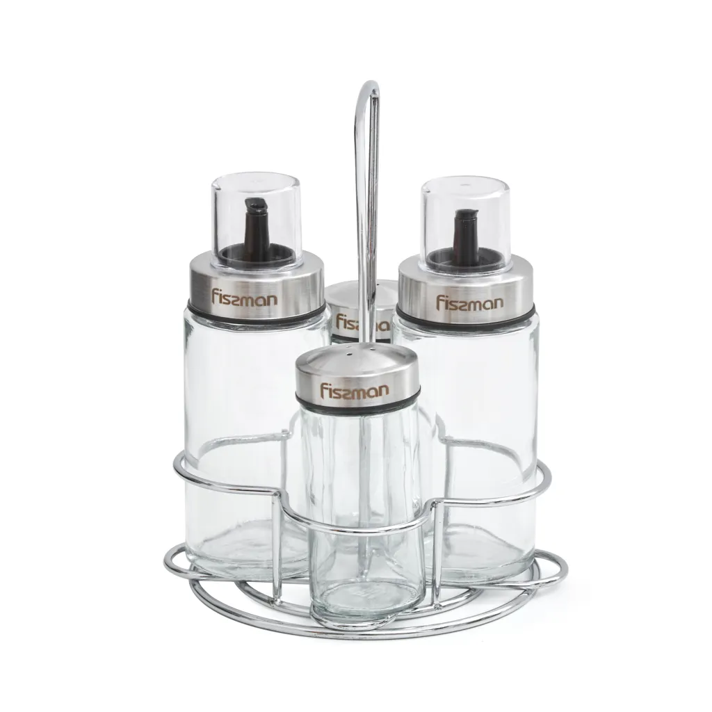 Набор для специй и масла 5 пр. из стекла