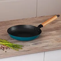 Сковорода с антипригарным покрытием 24 см Seagreen (эмалированный чугун)