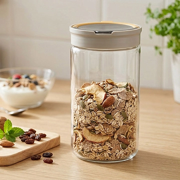 Стеклянная банка для хранения продуктов 1,3 л