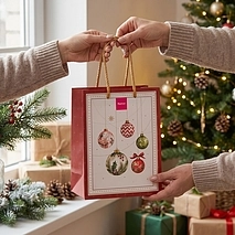 Пакет бумажный 20х25,5х10,5 см Christmas balls арт. 08538