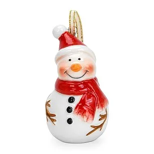 Елочная игрушка из доломита 3,5 х 3,5 см "Снеговик" арт. 0418