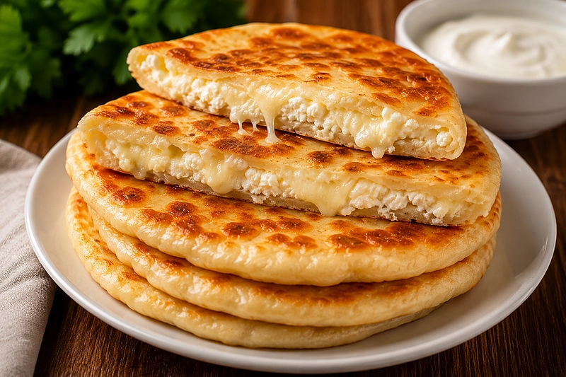 Лепешки с творогом и сыром: просто и сытно