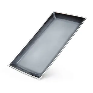 Блюдо фарфоровое 28,5 х 16 см Elegante gray