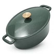 Утятница 30 см / 4,8 л - эмалированный чугун Le Mans green