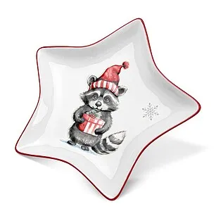 Сервировочное блюдо из доломита 28 х 27 см Merry Christmas арт. 0367