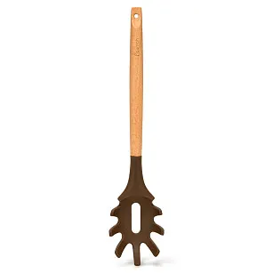 Ложка для спагетти 32,5 см из силикона с деревянной ручкой Chef’s tools