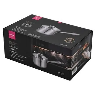 Ковшик из нержавейки с крышкой 1,6 л / 16 см Premium one