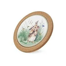 Подставка под горячее из пробкового дерева и доломита 20 см арт. 0162