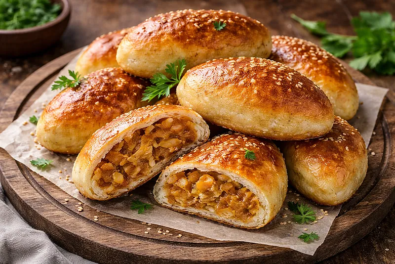 Домашние пирожки с капустой: рецепт на сковороде