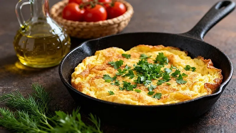 Омлет на сковороде - как сделать пышным и нежным