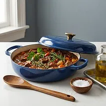 Жаровня 30 см / 3,3 л - эмалированный чугун Le Mans blue