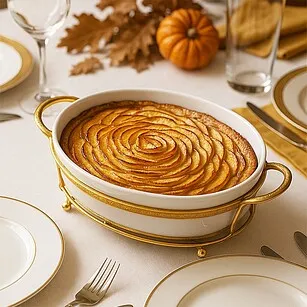 Блюдо сервировочное фарфор 28,5 х 22,5 см на подставке