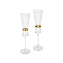 Набор 2-х бокалов для шампанского из стекла 180 мл арт. 6592