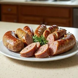 Домашняя колбаса в духовке: вкусный рецепт из свинины пошагово