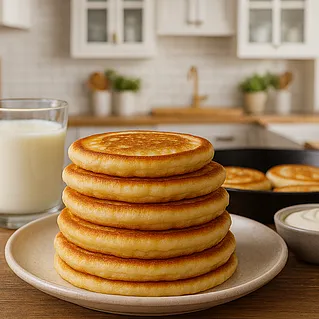 Пышные оладьи на кефире: 5 секретов идеальных оладий