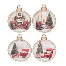 Подставки под горячее из пробкового дерева и доломита 4 шт / 10 см арт. 0160