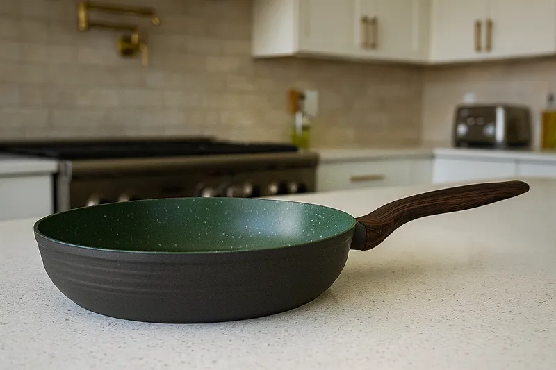 В чем особенности цветной антипригарной сковороды