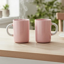 Набор кружек 540 мл / 2 шт Pink (фарфор)