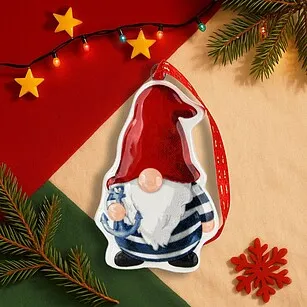 Елочная игрушка "Гном с якорем" арт. 0408