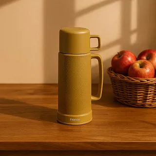 Термос для кофе 600 мл пластиковый со стеклянной колбой арт. 19853