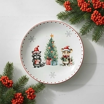 Тарелка плоская 20 см Merry Christmas арт. 0363