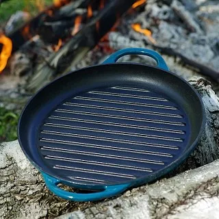 Сковорода-гриль чугунная эмалированная 30 см арт. 4044