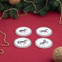 Подставки под горячее из пробкового дерева и доломита 4 шт / 10 см арт. 0158