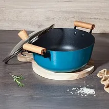 Кастрюля чугунная 28 см / 6 л Seagreen арт. 4015