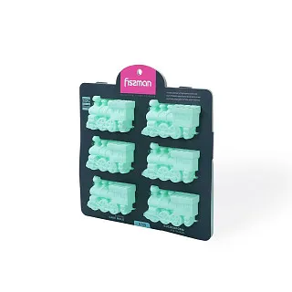 Форма для выпечки из силикона 22 см Паровозы арт. 6725