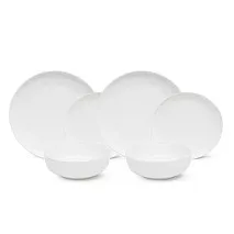 Набор тарелок из фаpфора на 2 персоны, 6 предметов, белый Horeca