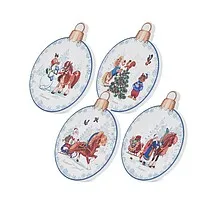 Подставки под горячее из пробкового дерева и доломита 4 шт / 10 см арт. 0157