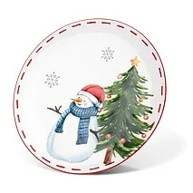 Плоская тарелка 20 см Merry Christmas арт. 0381