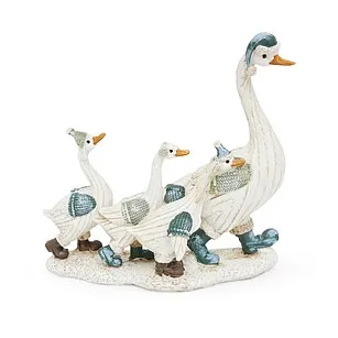 Статуэтка "Гусиная семья" 18,5 см (полирезин)