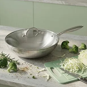 Сковорода вок из нержавеющей стали 32 см Aeternum