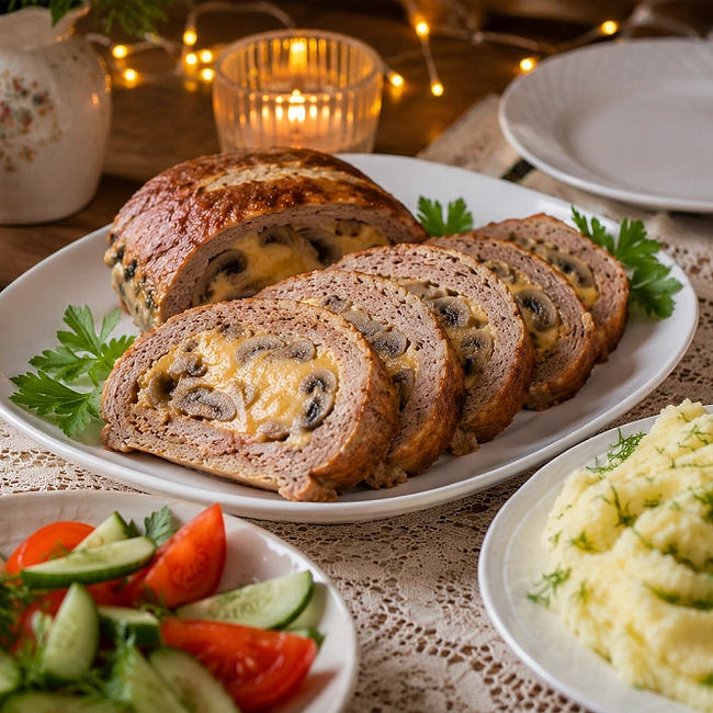Мясной рулет: рецепты с яйцом, грибами и перцем