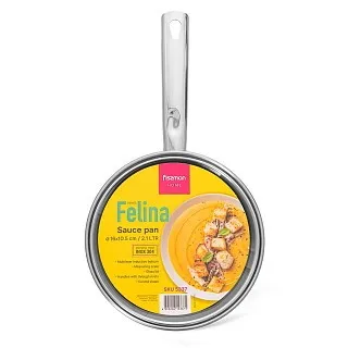 Ковш индукционный 16 см / 2,1 л с крышкой Felina (нерж. сталь)