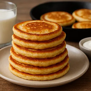 Пышные оладьи на кефире: 5 секретов идеальных оладий