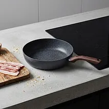 Глубокая сковорода алюминиевая для индукционных плит 26 см Fina