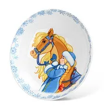 Фарфоровое блюдце 10 см "С Новым годом!" арт. 16042