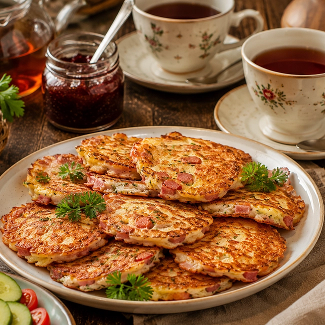 Оладьи с колбасой и сыром: 4 рецепта на любой вкус