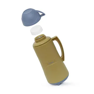 Термос для чая 1 л (стеклянная колба / пластик)