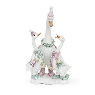 Статуэтка "Гусь с детьми" 18,5 см (полирезин)