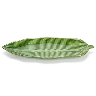 Блюдо для подачи из керамики 47,6 х 21,5 х 4 см Green