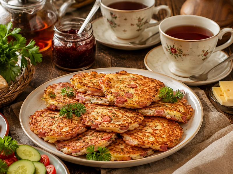 Оладьи с колбасой и сыром: 4 рецепта на любой вкус