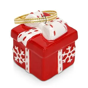 Елочная игрушка из доломита 4 х 4 см "Подарок" арт. 0411