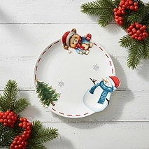 Плоская тарелка 20 см Merry Christmas арт. 0369