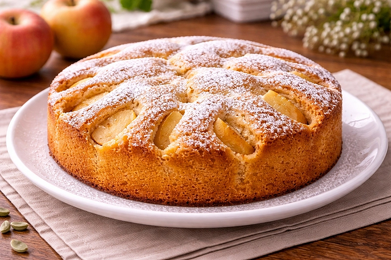 Шарлотка: рецепт с яблоками и ванилью