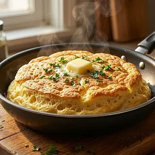 Омлет на сковороде - как сделать пышным и нежным