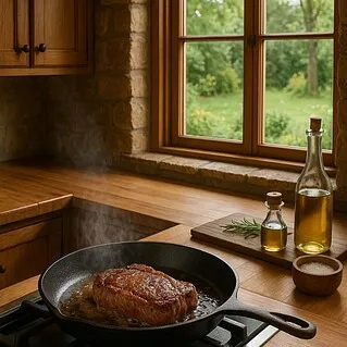 Как правильно жарить стейк на сковороде дома